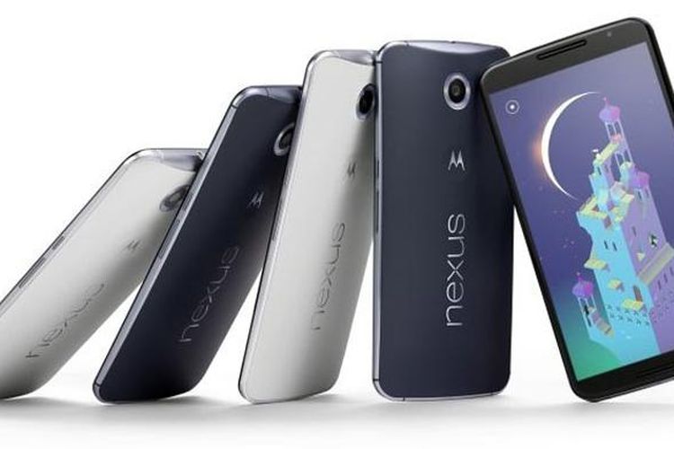 Perangkat Google Nexus 6 yang diproduksi oleh Motorola