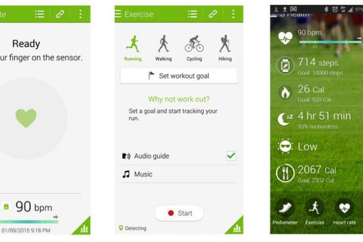 Aplikasi S Health sebagai asisten kebugaran pengguna Samsung Galaxy Note 4