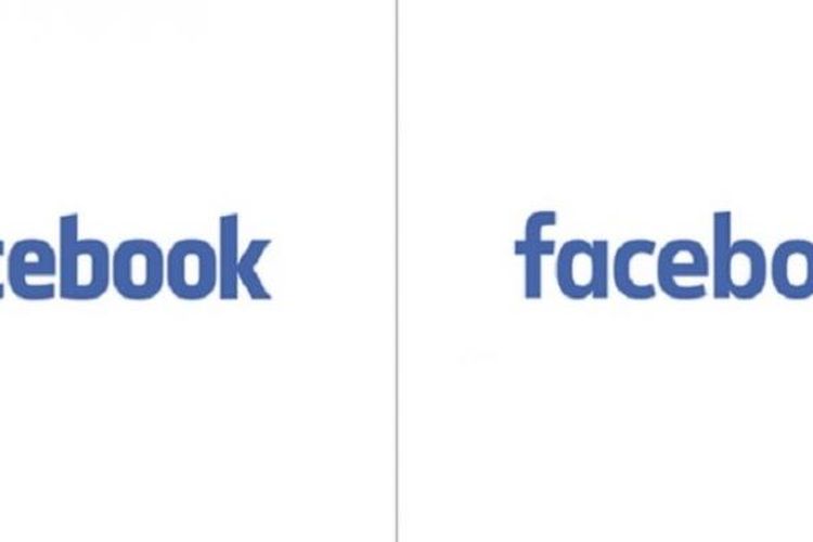 Perbandingan logo lama dan logo baru Facebook