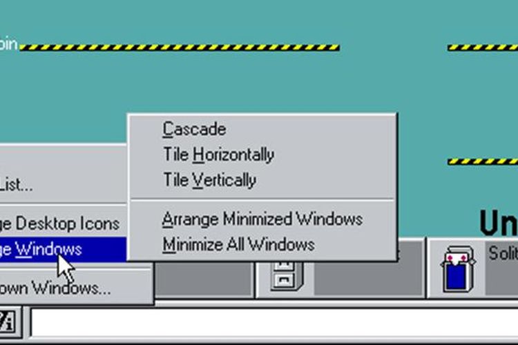Purwarupa tombol dan menu Start di sistem operasi Windows 