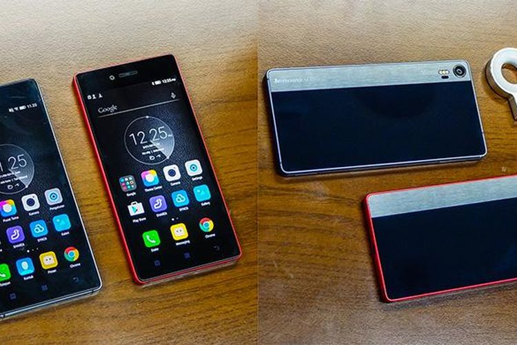 Lenovo Vibe Shot dalam opsi warna abu-abu dan merah, berikut aksesori flash untuk selfie