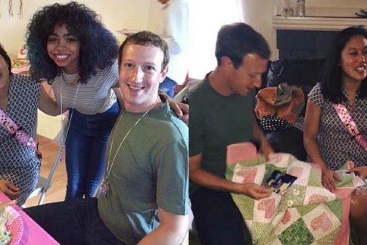 Acara tujuh bulanan anak pertama Zuckerberg dan sang istri Priscilla Chan