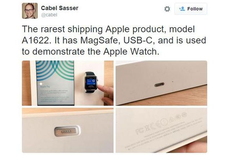 Tweet @Cabel mengenai Apple Watch A1622