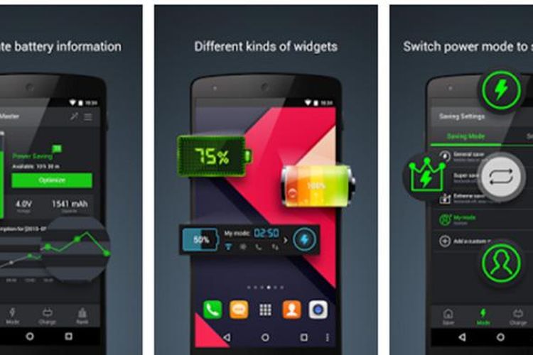 Screenshot Aplikasi GO Battery Saver & Power Widget