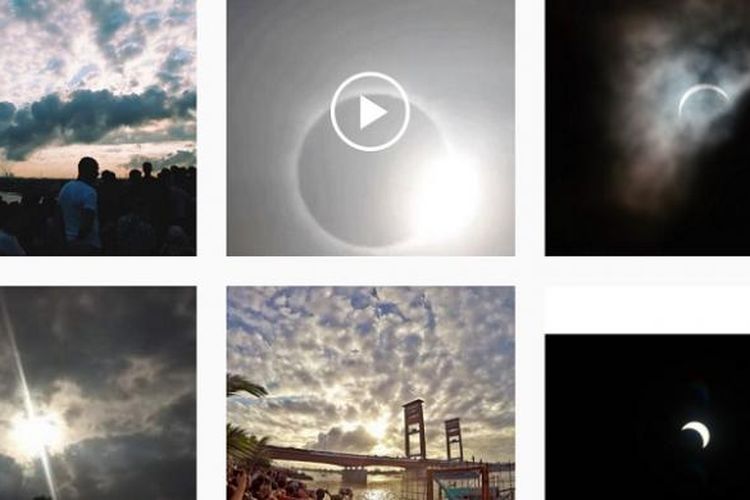 Unggahan Gerhana Matahari Total oleh netizen Instagram
