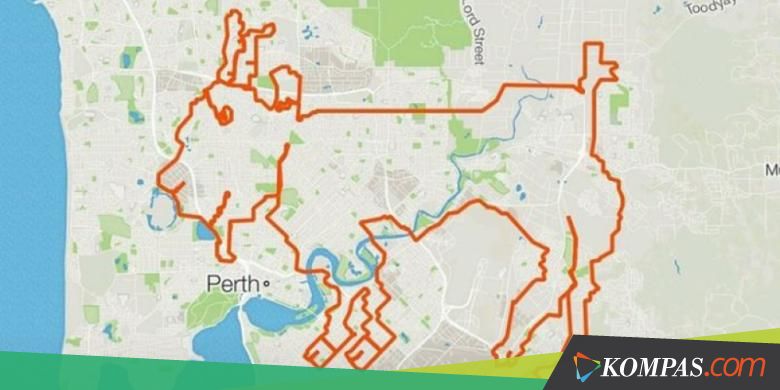 Bersepeda 202 Km Keliling Perth Bikin Rute Berbentuk Kambing