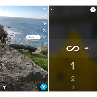 Penayangan pesan Snap di Snapchat kini bisa dibuat tanpa batas waktu.