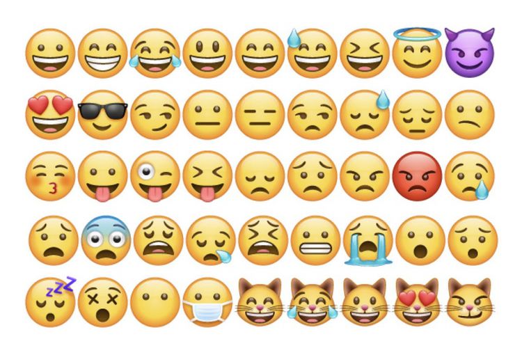 contoh-contoh emoji baru hasil rancangan WhatsApp.(Emojipedia)