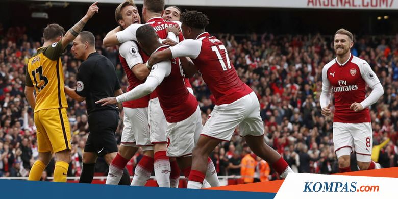 Hasil Liga Inggris, Arsenal Menang atas Brighton & Hove Albion