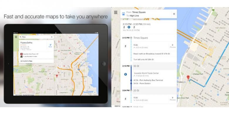 Fitur pelacakan dari Google Maps.