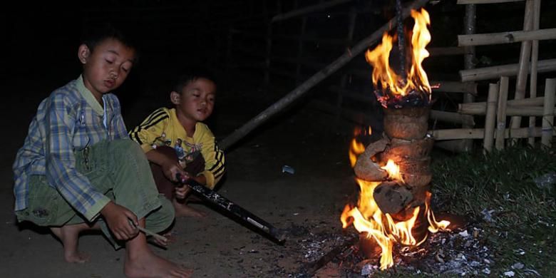 Tradisi Malaman di malam takbir di Liwa, Lampung Barat, Kamis (16/7/2015) malam. Tradisi Malaman biasa dilakukan pada malam takbir.