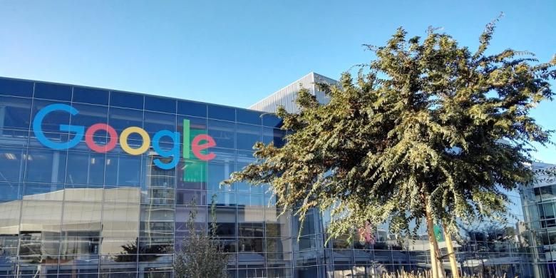 Salah satu gedung di kantor pusat Google, Mountain View, California.