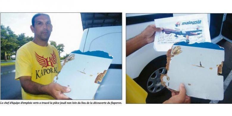 Serpihan baru diduga milik MH370 ditemukan di Kepulauan Reunion, Kamis (3/3/2016)
