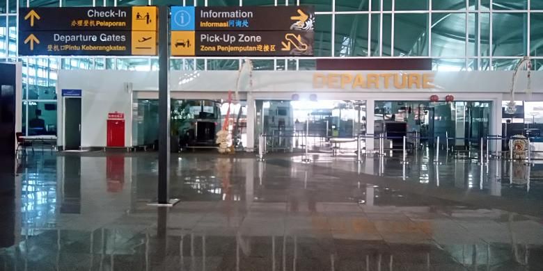 Suasana Nyepi di Bandara Ngurah Rai, Rabu (9/3/2016) kemaren