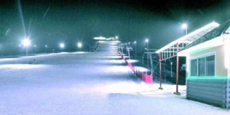 Resor ski terbaru di Korea Utara, di Kanggye, provinsi Jagang.