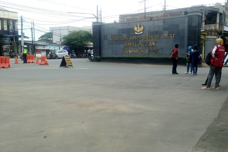 Meski sudah dipindahkan, Mako Brimob sepi dari pendukung Ahok. (Kompas.com/Sherly Puspita)
