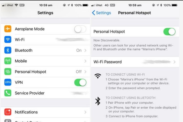 Langkah pengaturan iPhone