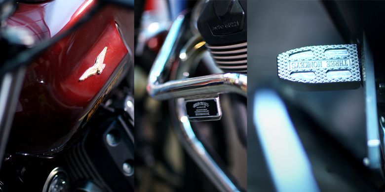 Detail kustom ringan yang membuat tampilan Moto Guzzi makin spesial