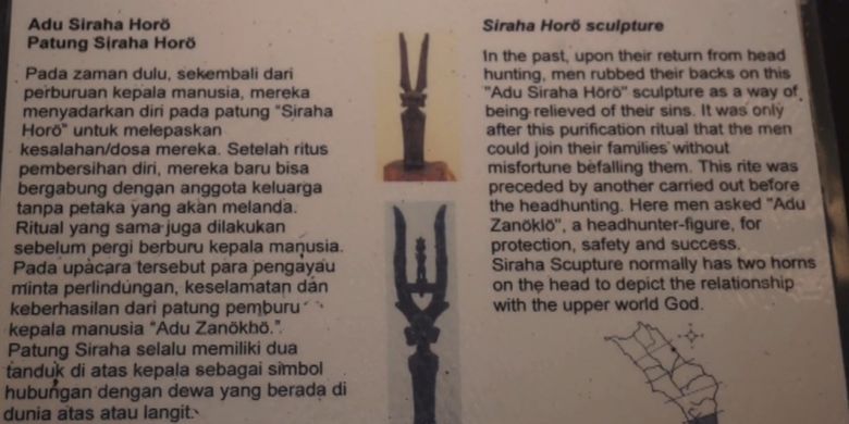 Museum Pusaka Nias menampilkan informasi setiap koleksi yang dimilikinya.