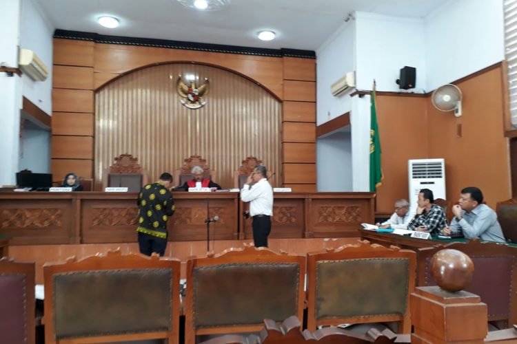 Suasana sidang praperadilan Hary Tanoe melawan Bareskrim Polri di Pengadilan Negeri Jakarta Selatan. Kamis (13/7/2017)