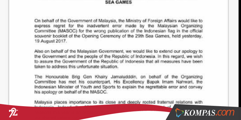 Menlu Malaysia Mohon Maaf ke Indonesia atas Insiden Bendera Terbalik