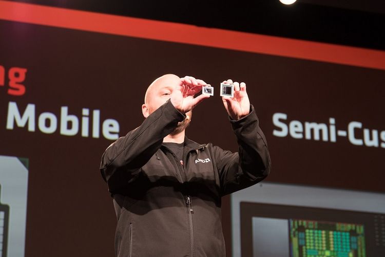 Vice President and General Manager AMD Radeon Technologies Groups, Scott Herkelman, dalam AMD Tech Day 2018 di Las Vegas, Sabtu (6/1/2018)