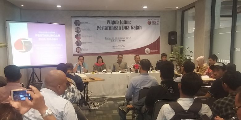 Bakal calon gubernur Jatim, Saifullah Yusuf (Gus Ipul), disebut cagub top of mind pilihan publik dalam survei yang digelar Surabaya Survey Centre (SSC). 