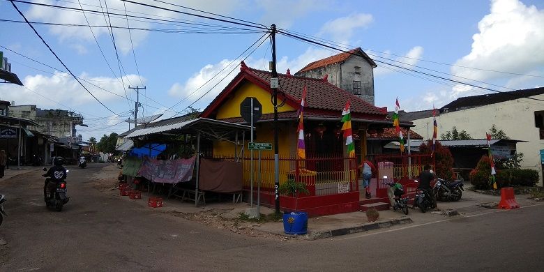 Warung mie ikan Toboali milik Cemilun di sudut Jalan Jenderal Soedirman, Toboali, Bangka Selatan, Kamis (3/8/2017).