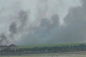 Lahan Tebu Milik PTPN 7 Terbakar, Asap Tebal Terlihat di Udara