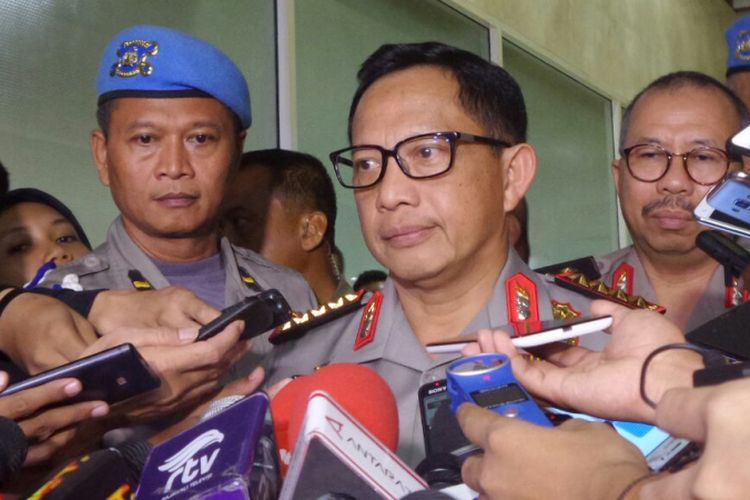 Kapolri Jenderal Pol Tito Karnavian di Kompleks Parlemen, Senayan, Jakarta, Kamis (12/10/2017).(KOMPAS.com/Nabilla Tashandra)