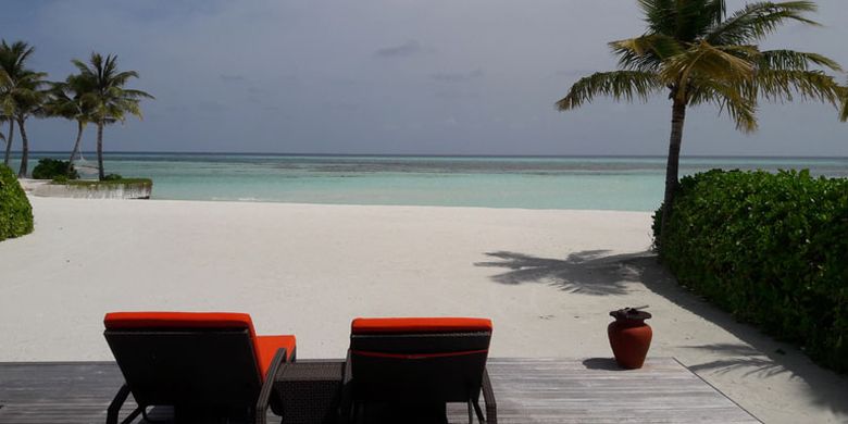 Club Med Finolhu Villas di Maladewa, Minggu (16/7/2017).