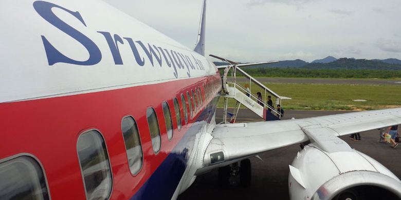 Maskapai Sriwijaya Air.(KOMPAS.COM/I MADE ASDHIANA)