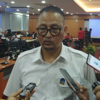 Dirjen Aplikasi dan Informatika Samuel Abrijani Pangerapan dalam jumpa pers di Kantor Kominfo, Jakarta, Senin (6/11/2017).(KOMPAS.com/IHSANUDDIN)