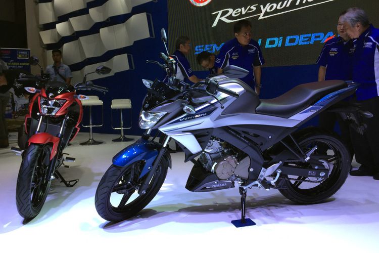 Yamaha meluncurkan generasi terbaru V-Ixion di IIMS 2017, Kamis (27/4/2017).