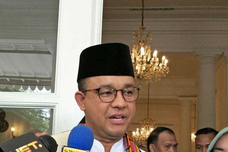Gubernur DKI Jakarta Anies Baswedan di Balai Kota DKI Jakarta, Jalan Medan Merdeka Selatan, Kamis (9/11/2017).