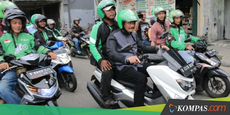 Djarot Konvoi Sepeda Motor dengan Para Pengemudi Ojek