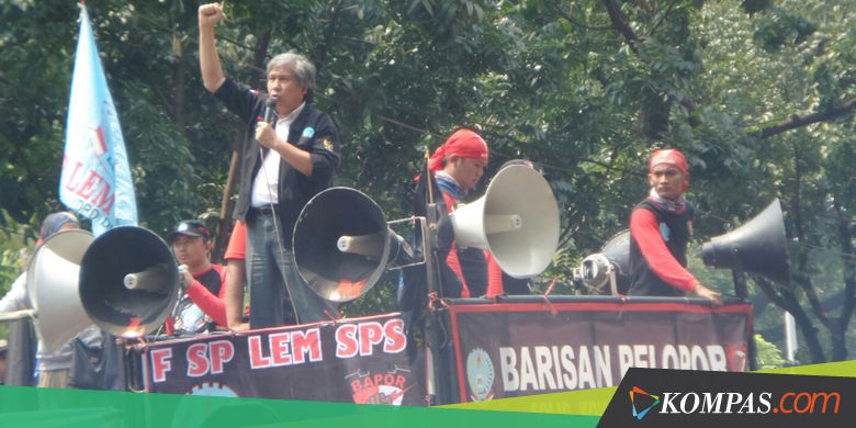 Ini Penjelasan Kelompok Buruh yang Bakar Karangan Bunga Ahok-Djarot