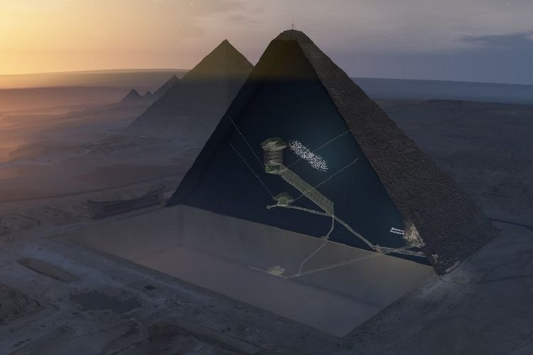 Para arkeolog menemukan sebuah ruang rahasia di dalam piramida Giza