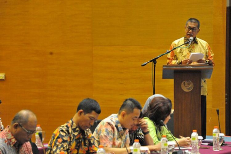  Wakil Gubernur Jawa Barat Deddy Mizwar dalam rapat kerja nasional tentang Optimalisasi Pajak Daerah di Bandung, Selasa (15/8/2017)