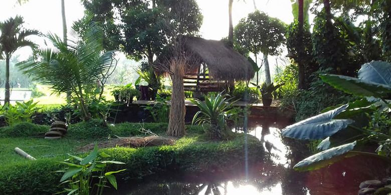 Vila Omah Apik, di Pejeng, Kabupaten Gianyar, Bali, tempat pergelaran Festival Tepi Sawah pada 3-4 Juni 2017.