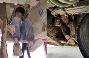 Menyusul Orangtua, Dua Bocah Nekat 3 Jam Menggantung di Kolong Bus