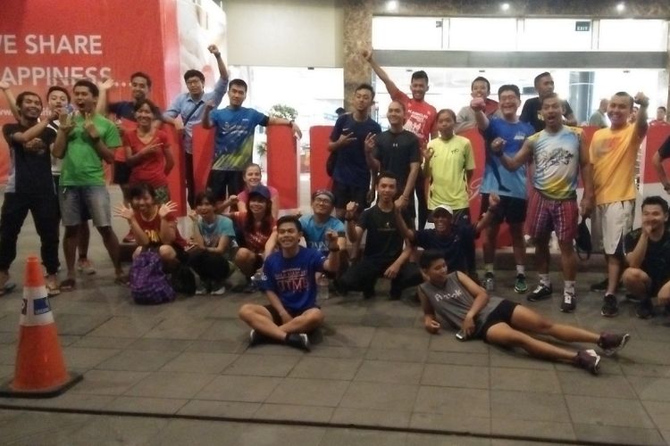 Komunitas Solo Runner saat berkumpul di Solo Paragon