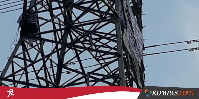 Agustinus Kembali Menaiki Menara SUTET, Kali Ini di Tanjung Priok