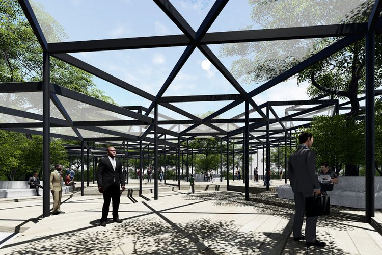 Kanopi diskusi di TBS Park, Simatupang, Jakarta Selatan.