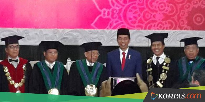 Jokowi Hadiri Pengukuhan Maruf Amin sebagai Guru Besar UIN Malang