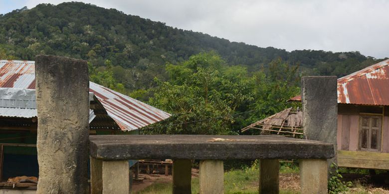 Kuburan leluhur orang Wanggameti di sekitar kawasan Hutan Wanggameti, Desa Wanggameti, Kecamatan Matawae Lapau, Kabupaten Sumba Timur, Nusa Tenggara Timur, Sabtu (25/3/2017). Kepercayaan Marapu bahwa kawasan hutan Wanggameti dijaga oleh leluhurnya.
