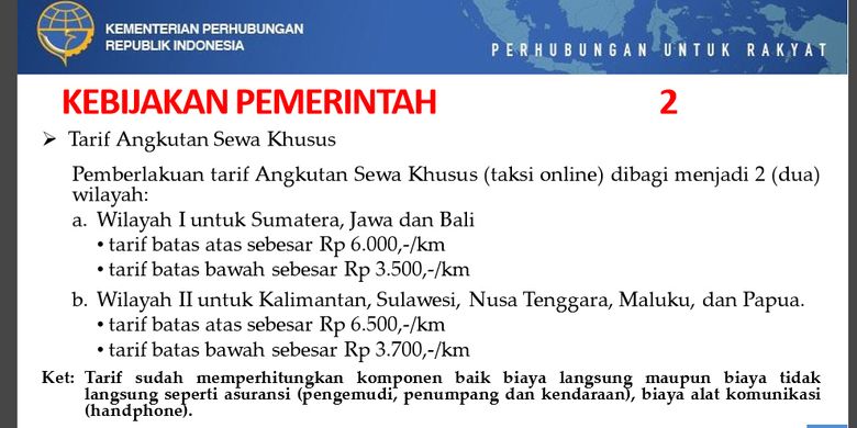 Penetapan Tarif Taksi Online