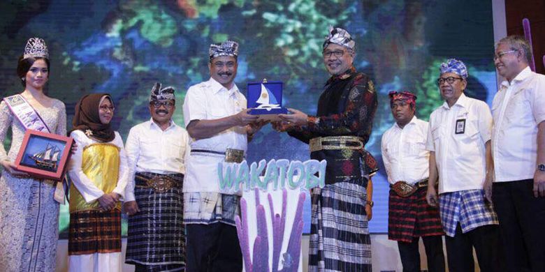 Menteri Pariwisata Arief Yahya menghadiri peluncuran Calendar of Event Wakatobi 2017 di Balairung Soesilo Soedarman, Gedung Sapta Pesona Jakarta, Kamis (20/4/2017) malam.