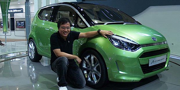 Mark Wijaya with his A-Concept Daihatsu now on display at IIMS 2011