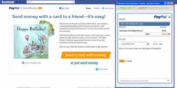 Aplikasi Send Money Dari Paypal Ditampilkan Facebook